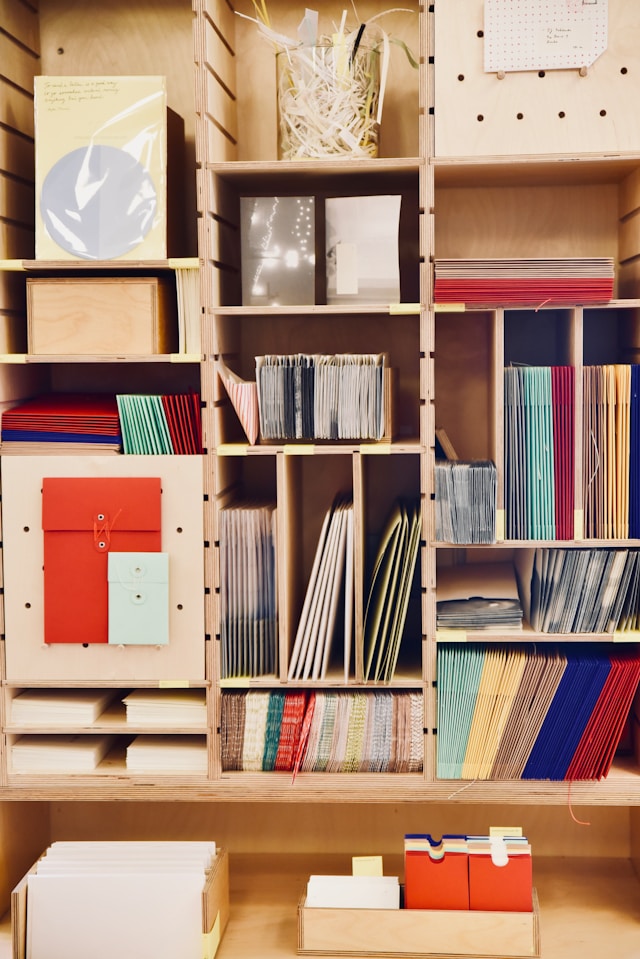 Notebooks and pens arranged on a desk